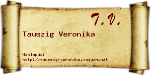 Tauszig Veronika névjegykártya